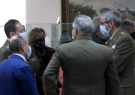 THE PRESIDENT OF THE MEIGAS ASSOCIATION AT THE INAUGURATION OF THE EXHIBITION ON “OPERATION BALMIS”